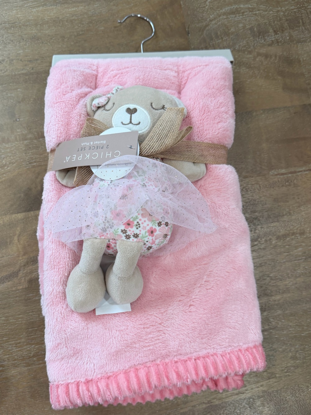 Baby Blanket with Plush Bear